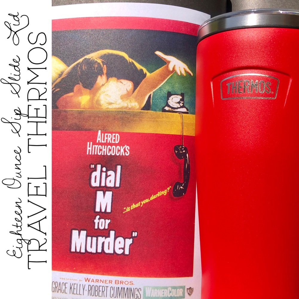 Red Stainless Steel 18 Oz. Thermos Travel Tumbler